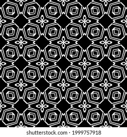 Seamless vector pattern in geometric ornamental style. 