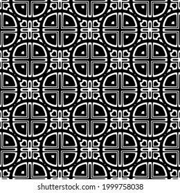 Seamless vector pattern in geometric ornamental style. 