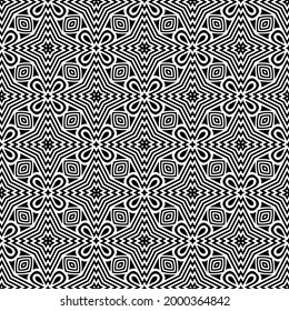 Seamless vector pattern in geometric ornamental style. 