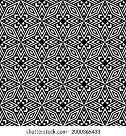 Seamless vector pattern in geometric ornamental style. 