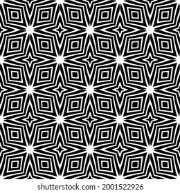 Seamless vector pattern in geometric ornamental style.