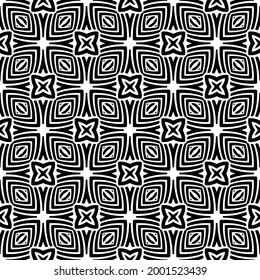 Patrón vectorial sin foco en estilo ornamental geométrico.