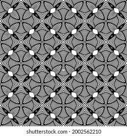Seamless vector pattern in geometric ornamental style. 