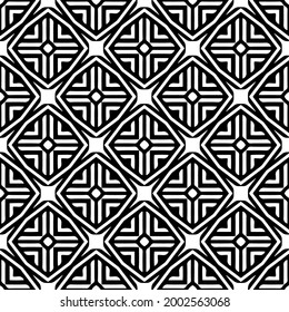 Patrón vectorial sin foco en estilo ornamental geométrico. 