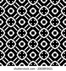 Seamless vector pattern in geometric ornamental style.