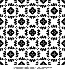 Seamless vector pattern in geometric ornamental style.
