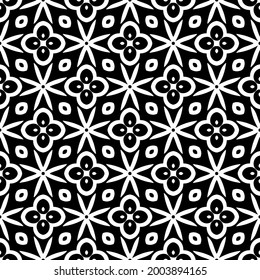 Seamless vector pattern in geometric ornamental style.