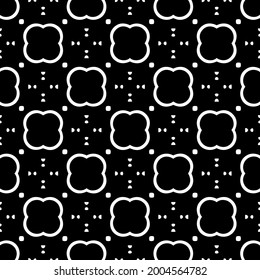 Seamless vector pattern in geometric ornamental style. Black and white 

pattern.
