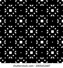 Seamless vector pattern in geometric ornamental style. Black and white pattern.

