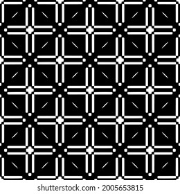 Seamless vector pattern in geometric ornamental style. Black and white pattern.
