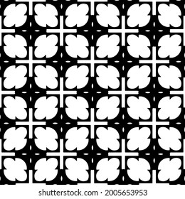 Seamless vector pattern in geometric ornamental style. Black and white pattern.
