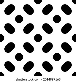 Seamless vector pattern in geometric ornamental style. Black and white pattern.