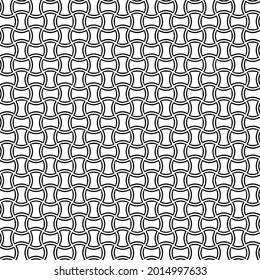Seamless vector pattern in geometric ornamental style. Black and white pattern.