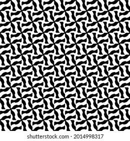 Seamless vector pattern in geometric ornamental style. Black and white pattern.