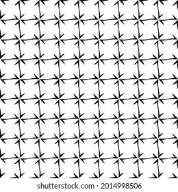 Patrón vectorial sin foco en estilo ornamental geométrico. Patrón blanco y negro.