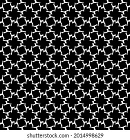 Seamless vector pattern in geometric ornamental style. Black and white pattern.
