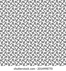Seamless vector pattern in geometric ornamental style. Black and white pattern.