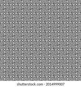 Patrón vectorial sin foco en estilo ornamental geométrico. Patrón blanco y negro.