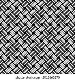 Seamless vector pattern in geometric ornamental style. Black and white pattern.