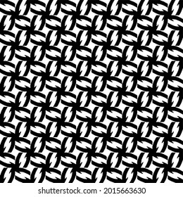Seamless vector pattern in geometric ornamental style. Black and white pattern.