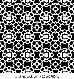 Seamless vector pattern in geometric ornamental style. Black and white pattern.

