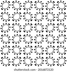 Seamless vector pattern in geometric ornamental style. Black and white pattern.