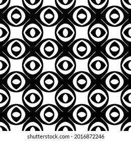Seamless vector pattern in geometric ornamental style. Black and white pattern.