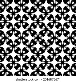 Seamless vector pattern in geometric ornamental style. Black and white pattern.