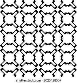 Seamless vector pattern in geometric ornamental style. Black  ornament.