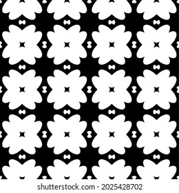Seamless vector pattern in geometric ornamental style. Black  ornament.