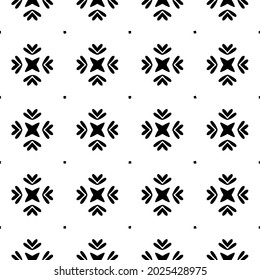 Seamless vector pattern in geometric ornamental style. Black  ornament.