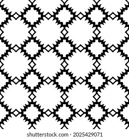 Seamless vector pattern in geometric ornamental style. Black  ornament.