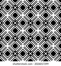 Seamless vector pattern in geometric ornamental style. Black  ornament.