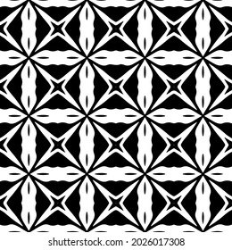 Seamless vector pattern in geometric ornamental style. Black  ornament.
