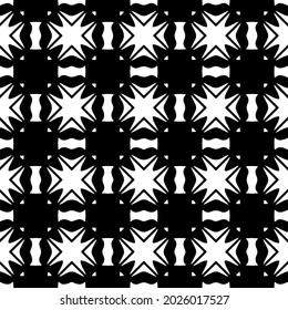 Seamless vector pattern in geometric ornamental style. Black  ornament.
