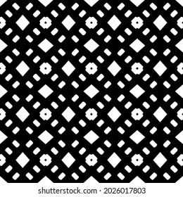 Seamless vector pattern in geometric ornamental style. Black  ornament.