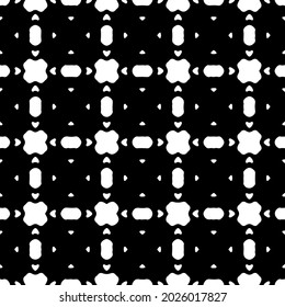 Seamless vector pattern in geometric ornamental style. Black  ornament.
