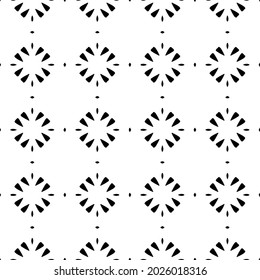 Seamless vector pattern in geometric ornamental style. Black  ornament.