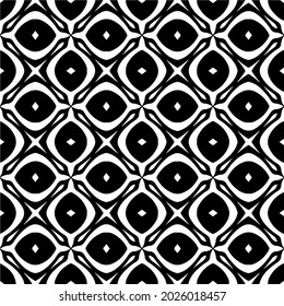 Seamless vector pattern in geometric ornamental style. Black  ornament.