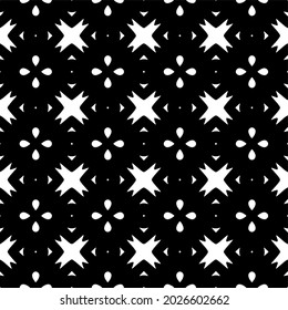 
Seamless vector pattern in geometric ornamental style. Black and white pattern.
