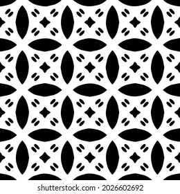 
Seamless vector pattern in geometric ornamental style. Black  ornament.
