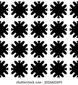 
Seamless vector pattern in geometric ornamental style. Black and white pattern.
