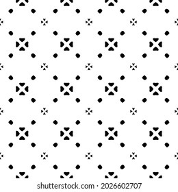 
Seamless vector pattern in geometric ornamental style. Black  ornament.