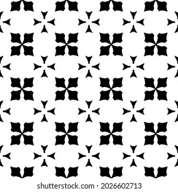 
Seamless vector pattern in geometric ornamental style. Black  ornament.