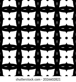 Seamless vector pattern in geometric ornamental style. Black  ornament.