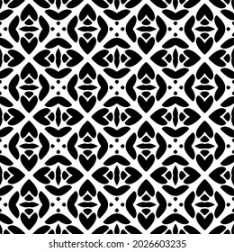 
Seamless vector pattern in geometric ornamental style. Black and white pattern.
