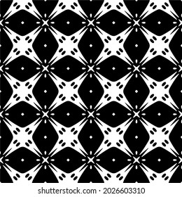 
Seamless vector pattern in geometric ornamental style. Black  ornament.