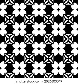 
Seamless vector pattern in geometric ornamental style. Black  ornament.
