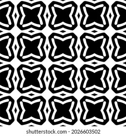 
Seamless vector pattern in geometric ornamental style. Black  ornament.