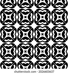 
Seamless vector pattern in geometric ornamental style. Black and white pattern.
